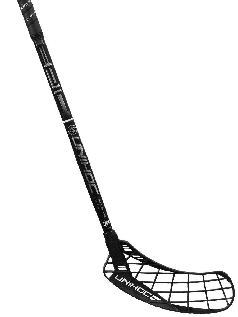 Unihoc Innebandyklubba EPIC EDGE Curve 1.0º 26 black/chrome Unihoc Innebandyklubba EPIC EDGE Curve 1.0º 26 black/chrome